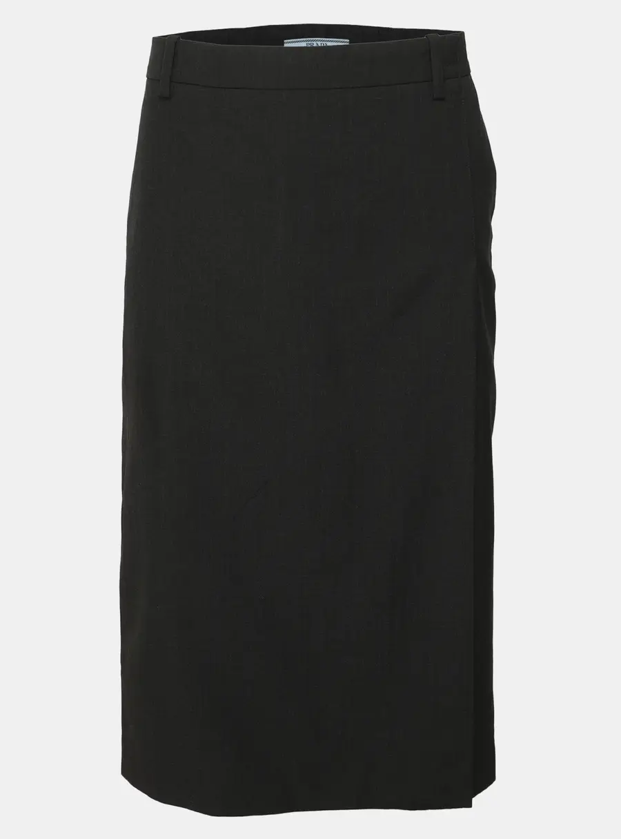 Prada Dark Grey Wool Midi Skirt L