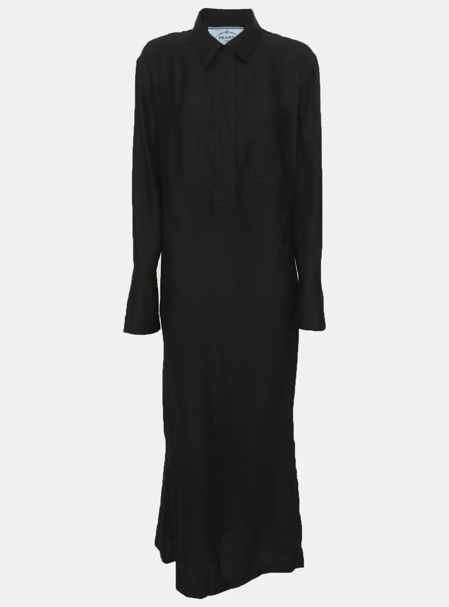 Prada Black Satin Abaya M