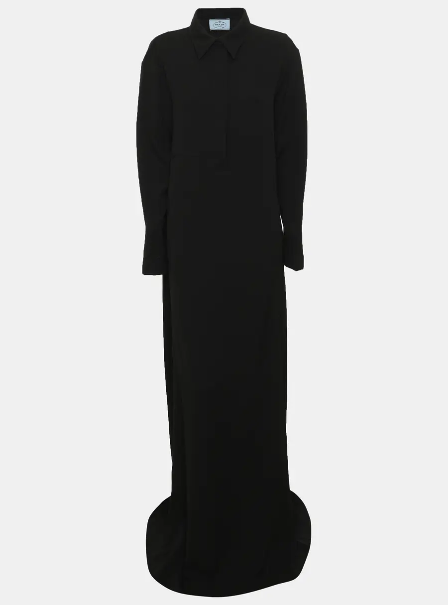 Prada Black Crepe Abaya M
