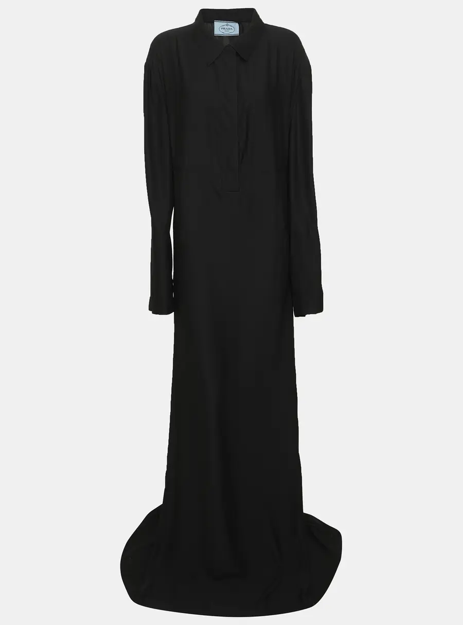 Prada Black Satin Abaya 4XL