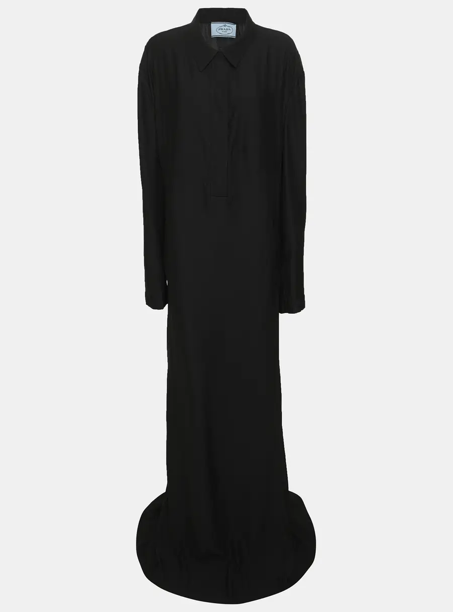 Prada Black Satin Abaya 4XL