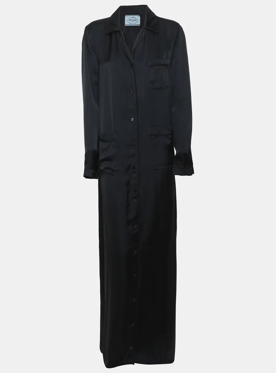 Prada Midnight Blue Satin Abaya XS