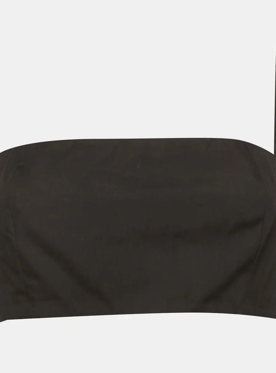 Prada Black Cotton Strappy Tube Top M