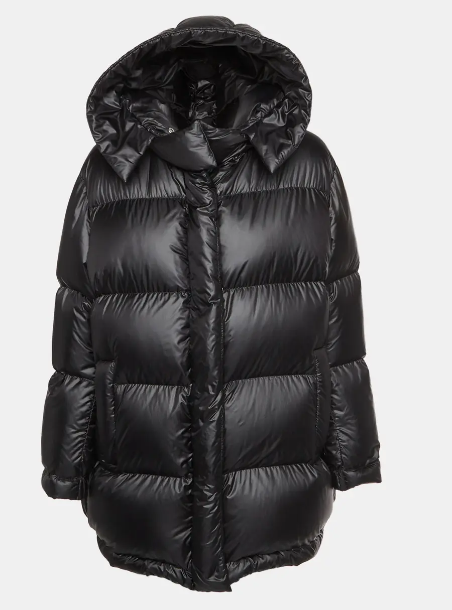 Prada Black Nylon Hooded Puffer Jacket M