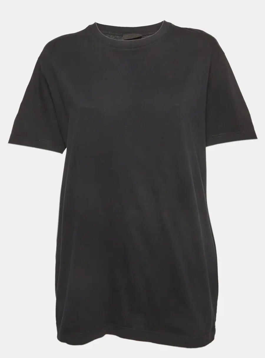 Prada Black Jersey Crew Neck T-shirt XL