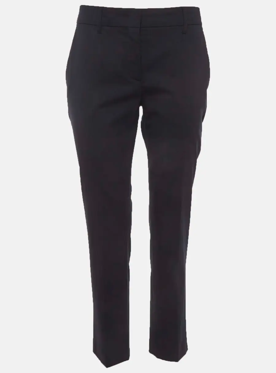 Prada Navy Blue Wool Blend Regular Fit Trouser M