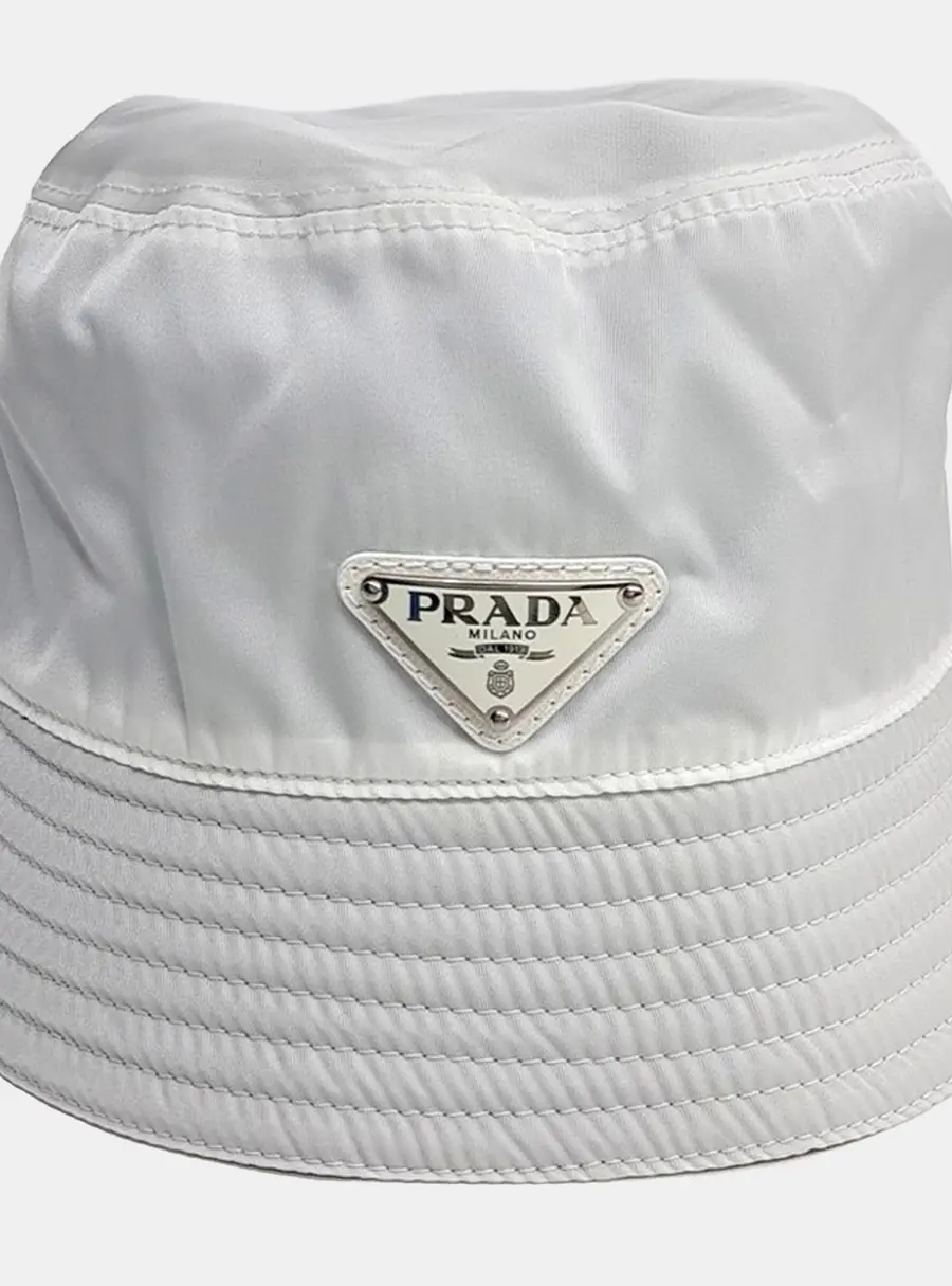 Prada white Nylon bucket hat