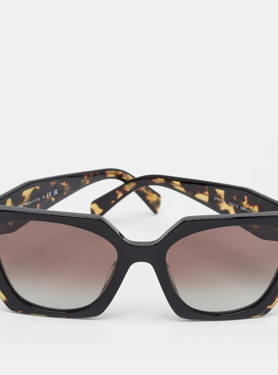 Prada Tortoiseshell Brown Gradient SPR 15W Frame Square Sunglasses