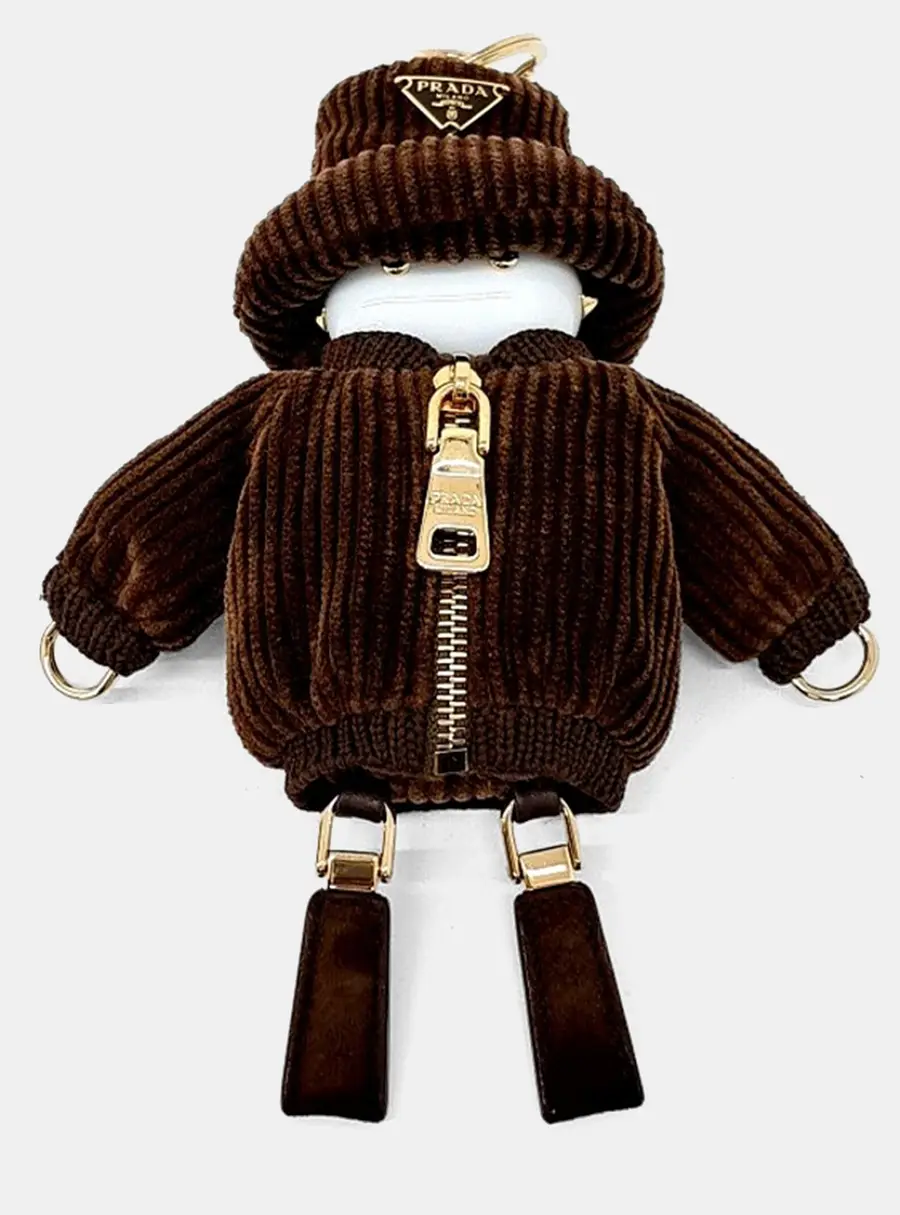 Prada Soft Robot Corduroy Keychain