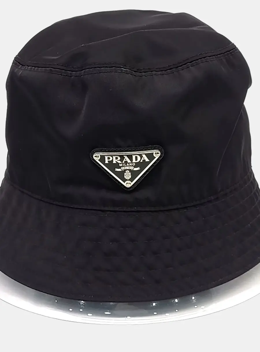Prada Black nylon bucket hat