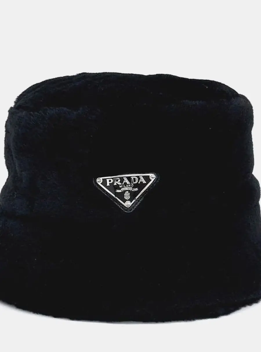 Prada Wool Black Bucket Hat