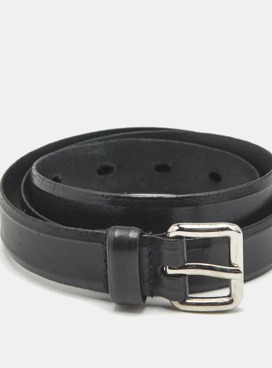 Prada 80 CM Buckle Belt Black Leather