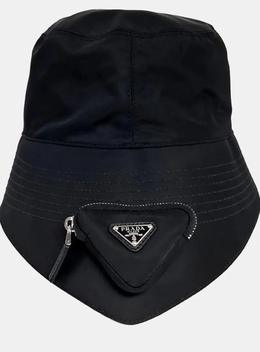 Prada Black Re-Nylon Pouch Bucket Hat