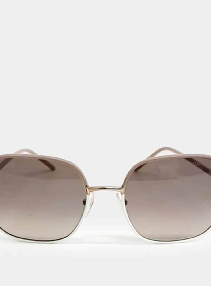 Prada Acetate, Gold Tone Metal sunglass