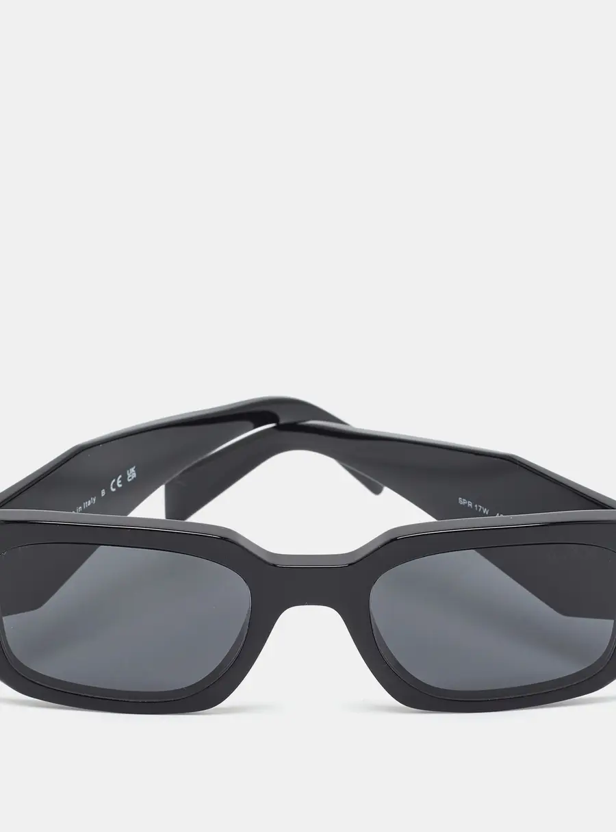 Prada Black SPR 17W Symbole Square Sunglasses