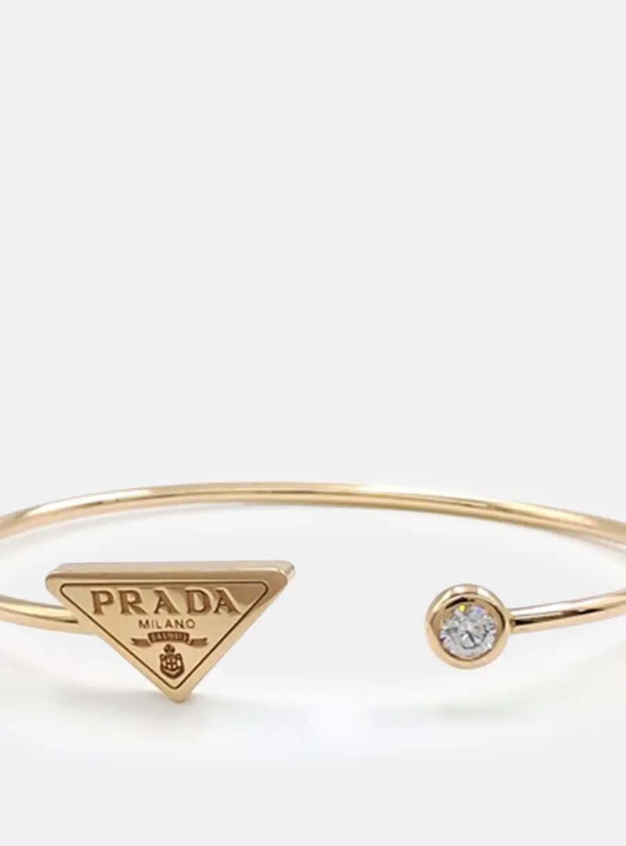 Prada Diamond Eternal Gold Bangle Bracelet