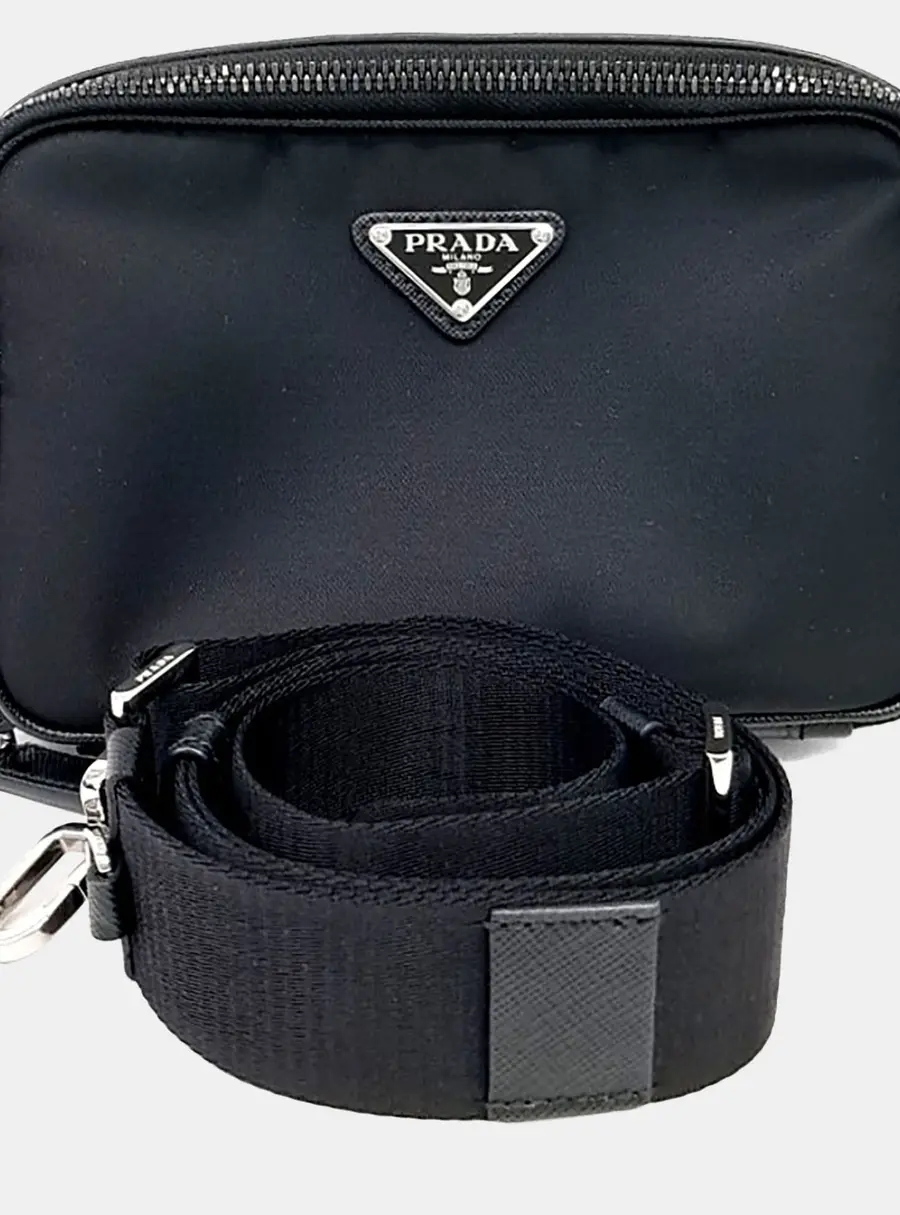 Prada Re-Ylon Black Crossbody Bag