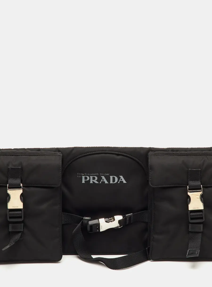 Prada Re-Nylon Black Nylon Elizabeth Diller Multifunctional Clutch