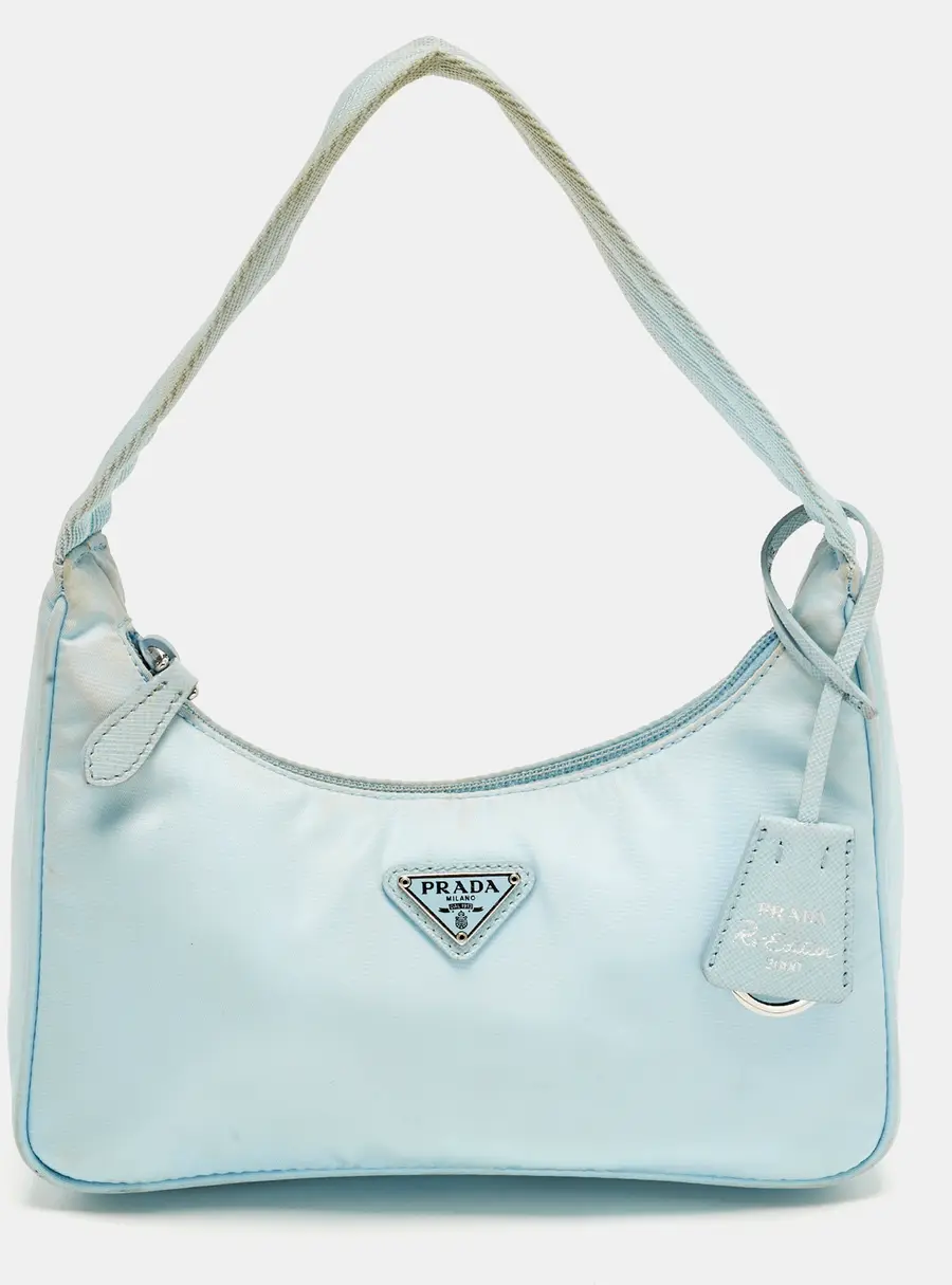 Prada Re-Edition 2000 Light Blue Re-Nylon Shoulder Bag