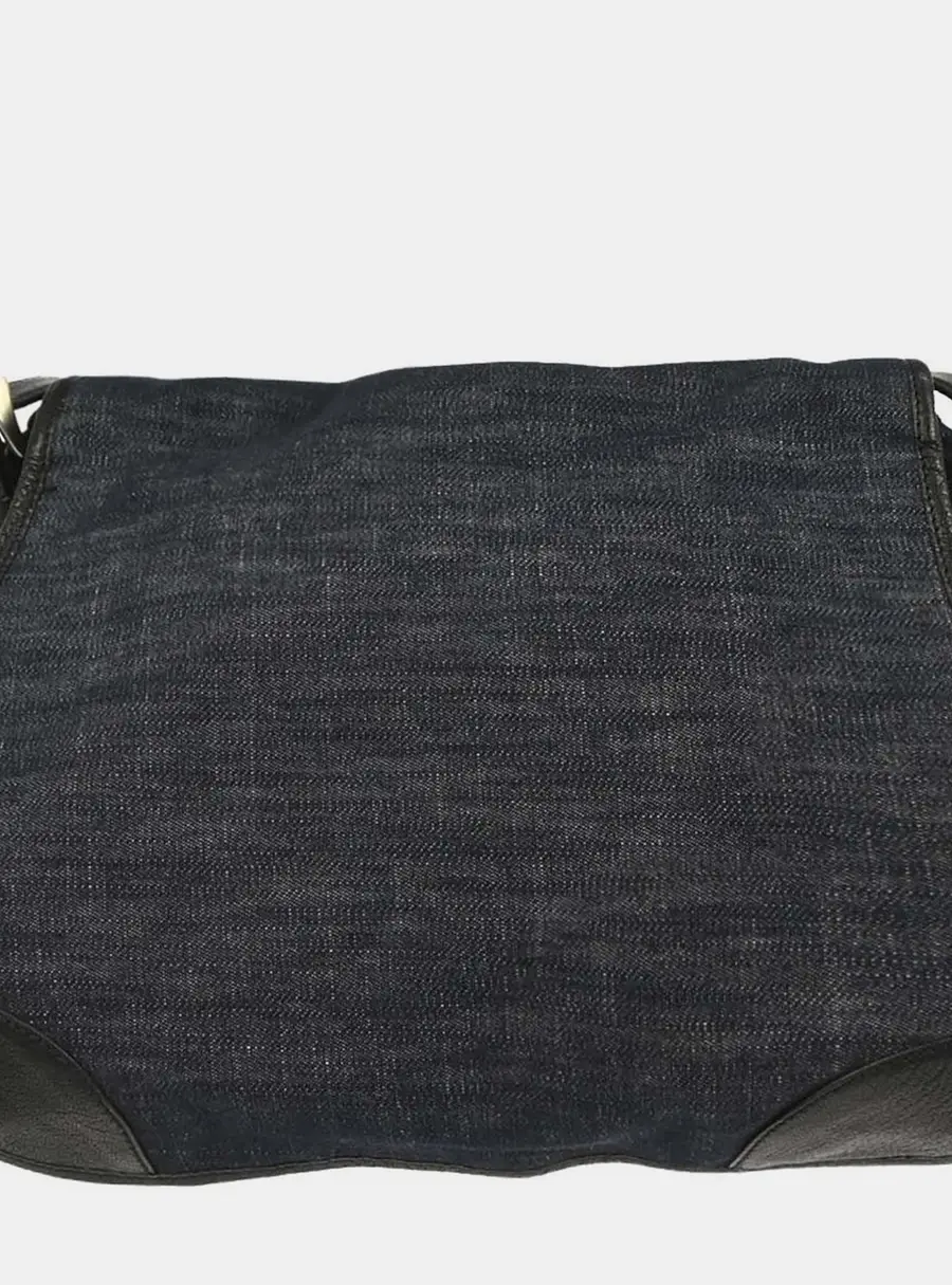 Prada Navy Denim Shoulder Bag