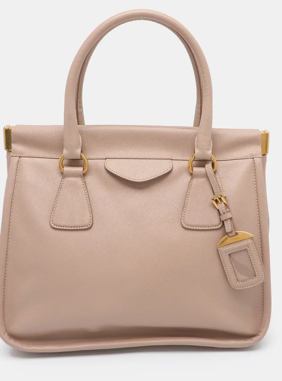 Prada Cannella Beige Saffiano Leather Tote