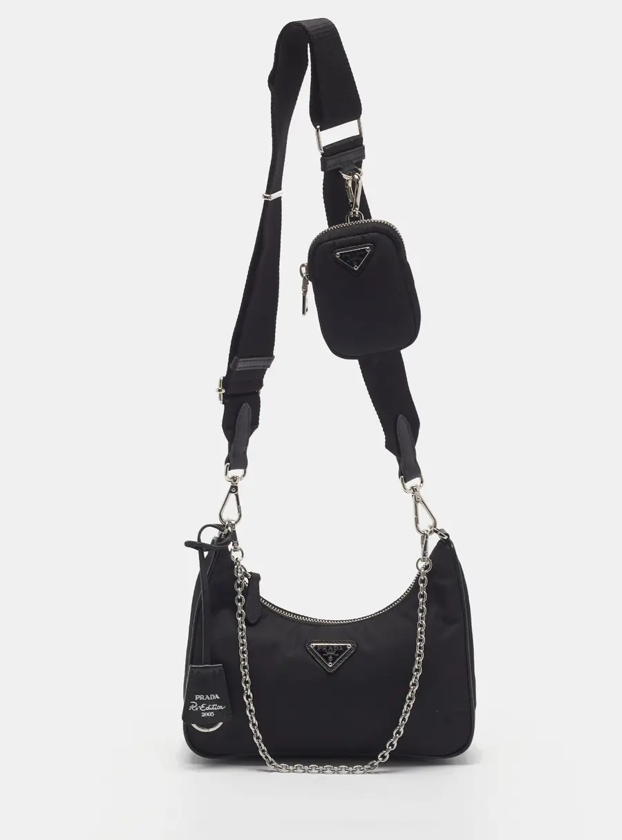 Prada Re-Edition 2005 Black Nylon Shoulder Bag