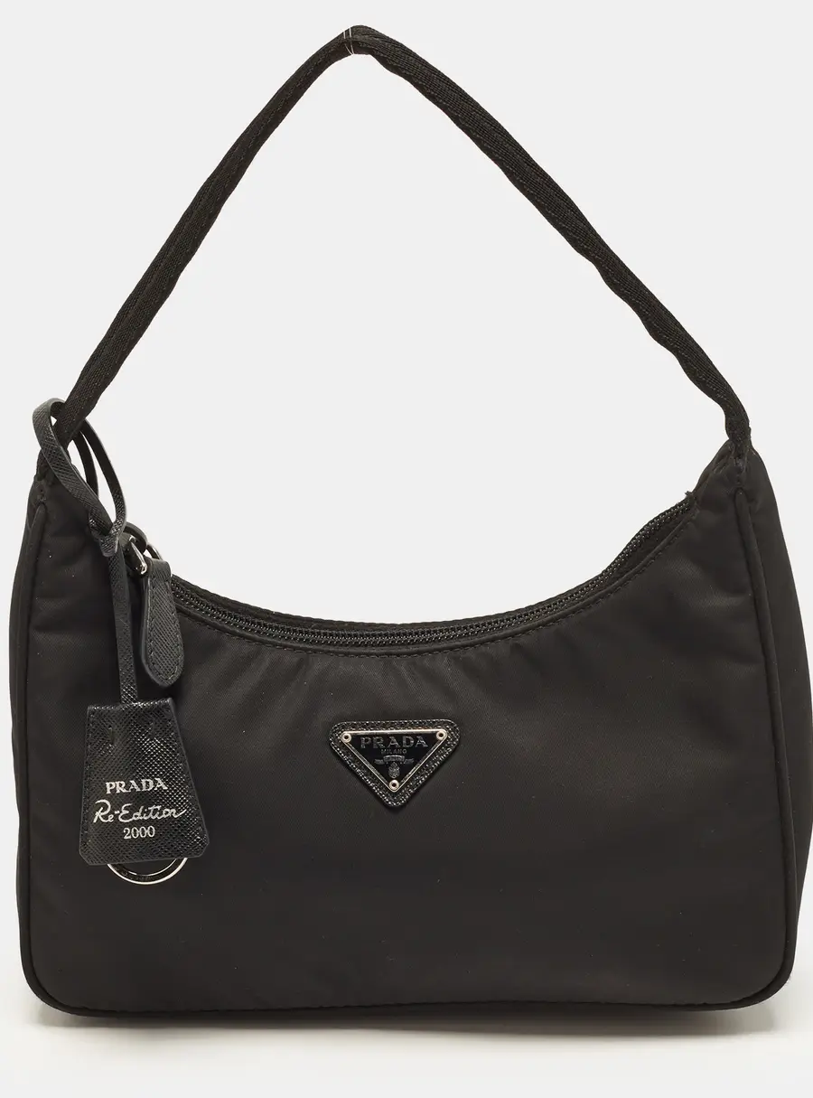 Prada Re-Edition 2000 Mini Black Re-Nylon Shoulder Bag