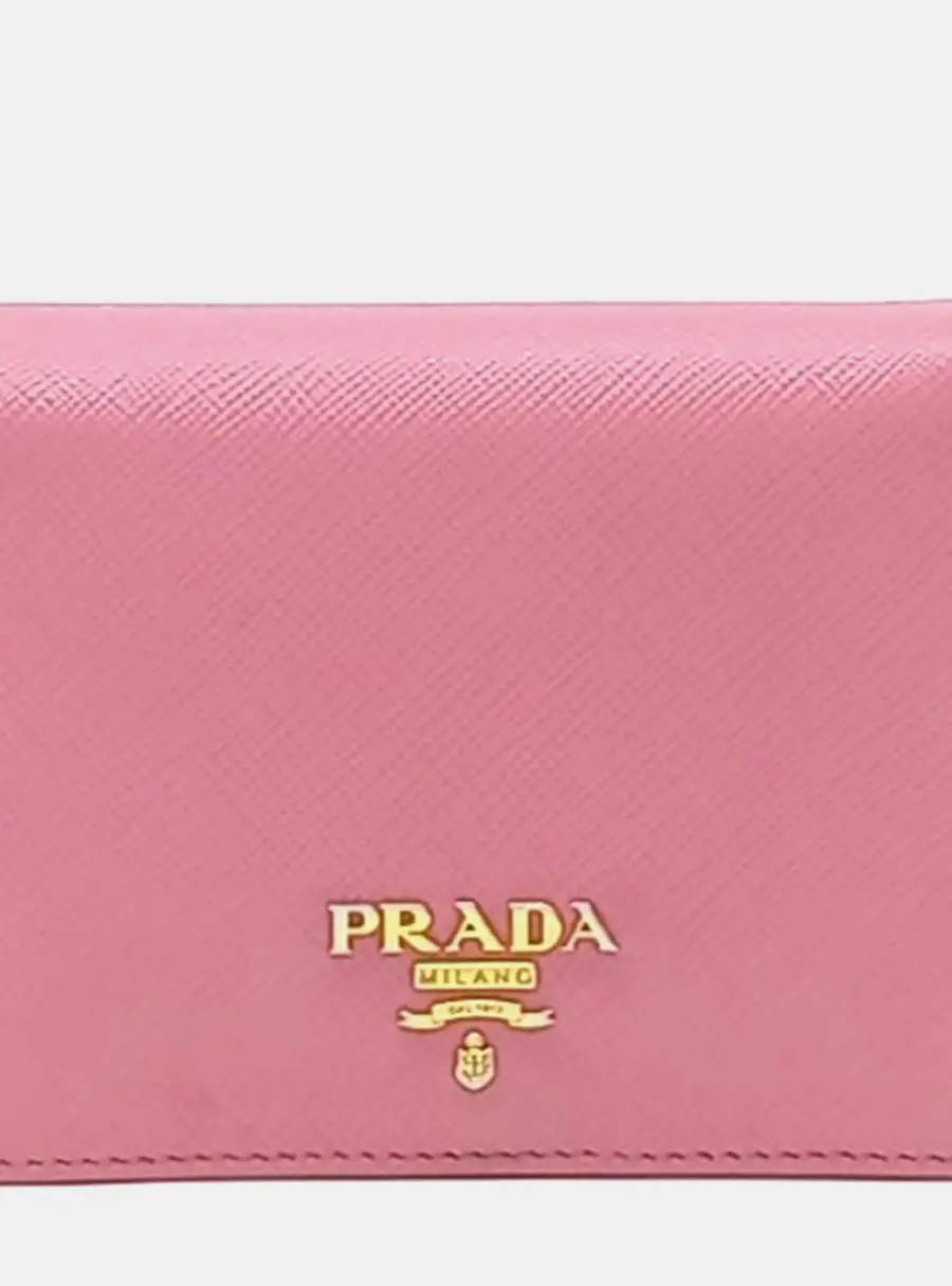 Prada Saffiano Medium Pink Saffiano Leather Wallet Bag