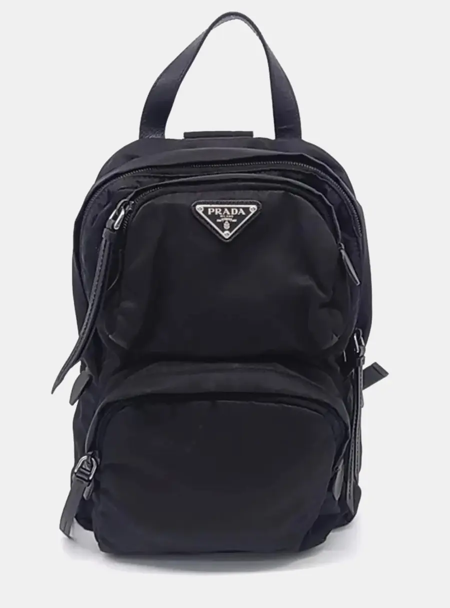 Prada Nylon Mini Black Nylon Backpack Bag