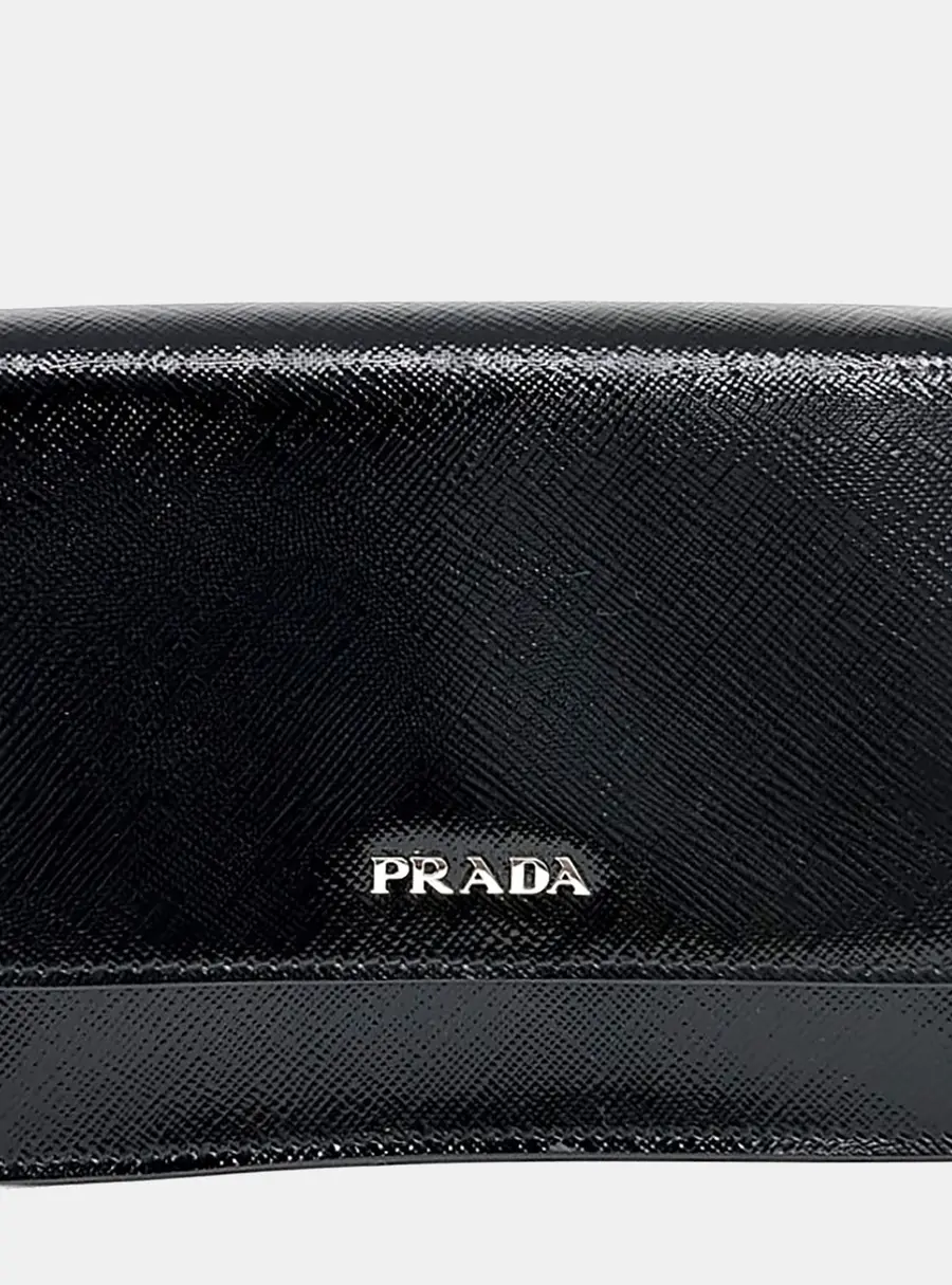 Prada Black Saffiano Bernic Crossbody Bag (BT1031)