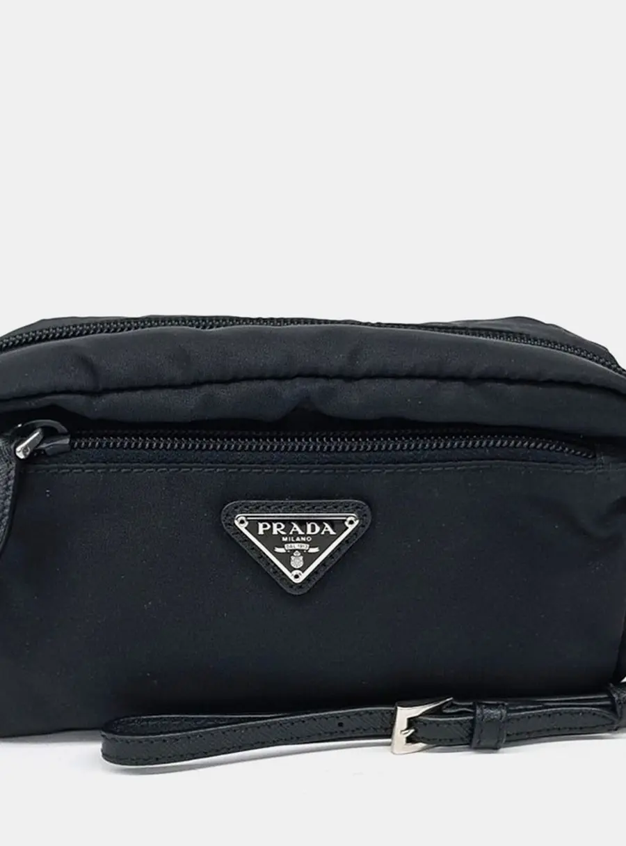 Prada fabric black pouch