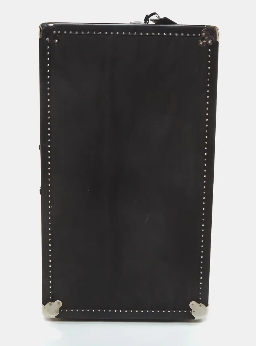 Prada Black Nylon and Leather Wardrobe Steamer Trunk