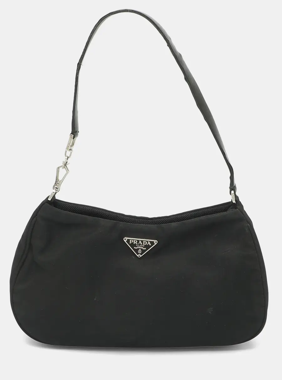 Prada Cleo Black Nylon Hobo