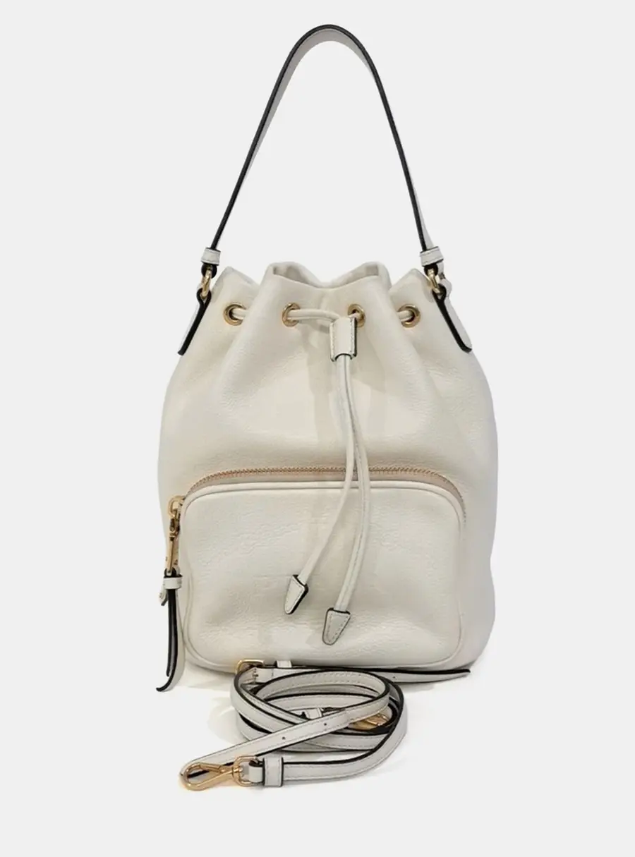 Prada Multicolor Leather Bucket Tote and Crossbody Bag