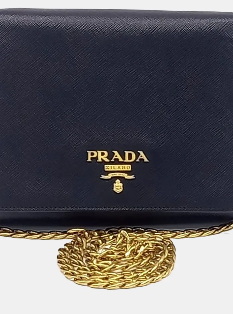 Prada Black Saffiano Luxe Crossbody Bag (1BH007)