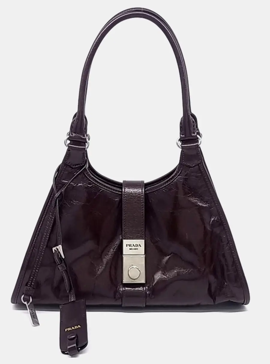 Prada Brown Leather Medium Tote Bag (1BG563)