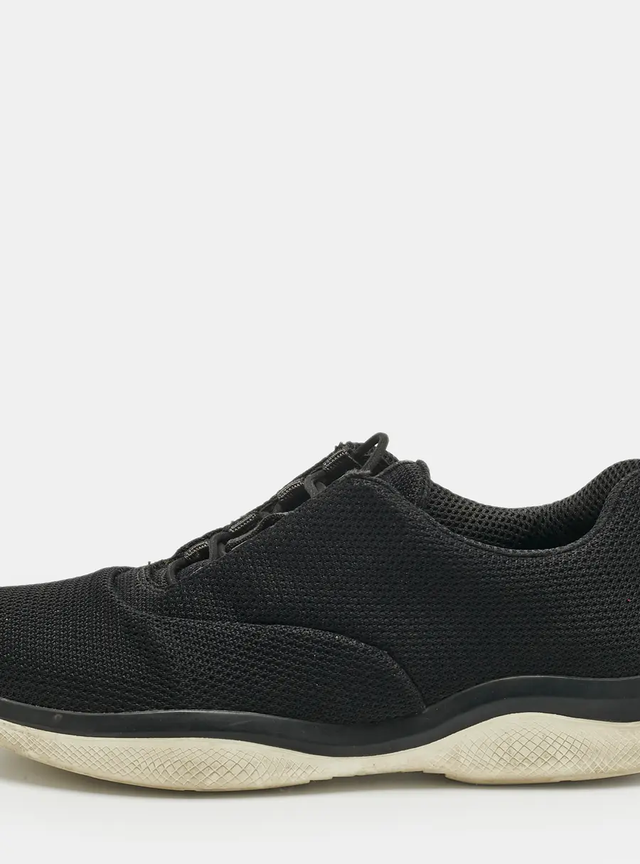 Prada Black Mesh Slip On Sneakers Size 38