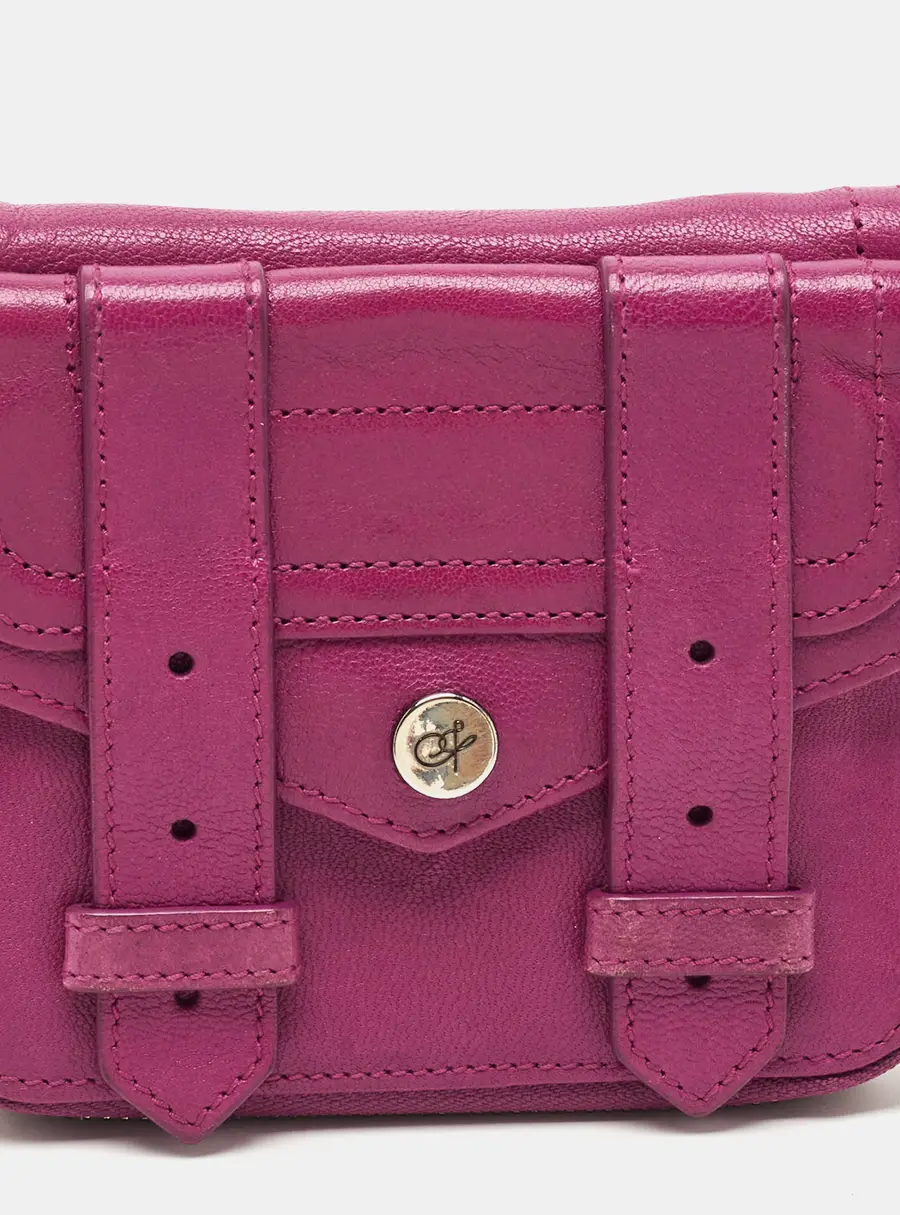 Proenza Schouler PS1 Fuchsia Leather Continental Wallet