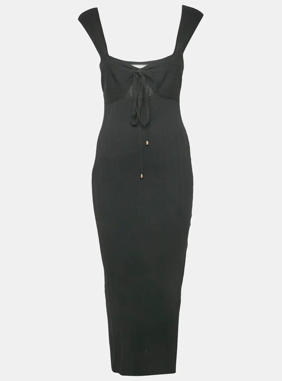 Runaway The Label Black Knit Cut-out Maxi Dress S