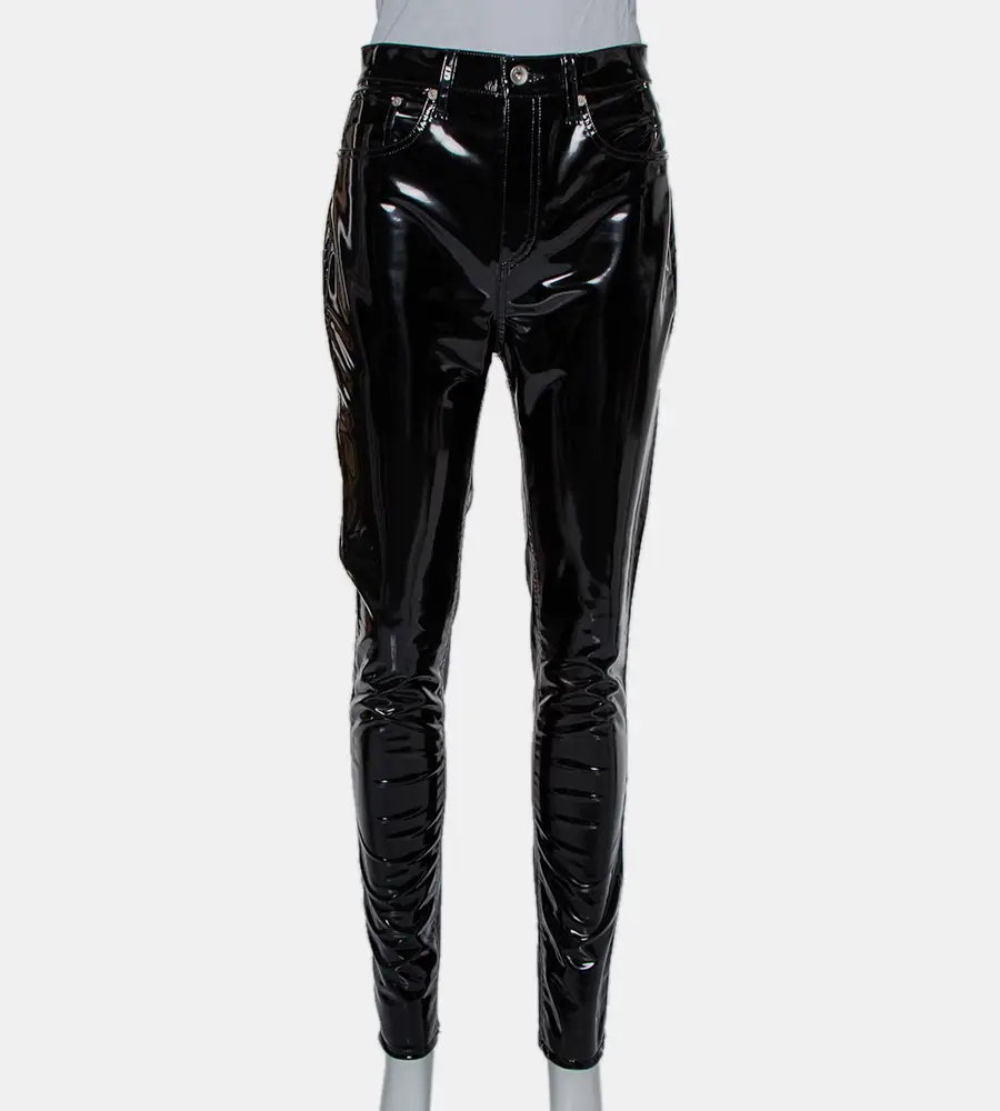 Rag & Bone Black Synthetic High Rise Pants M