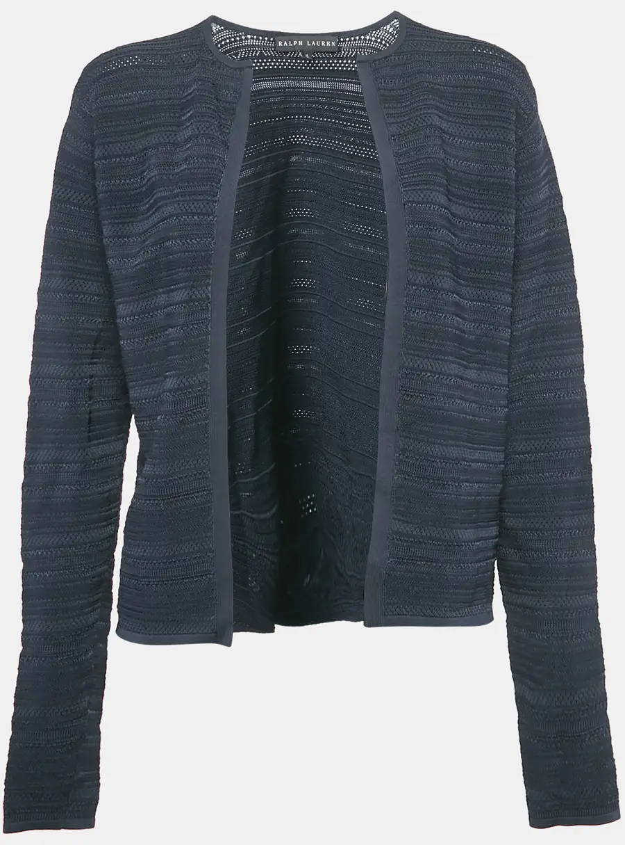 Ralph Lauren Navy Blue Knit Open Front Cardigan XL