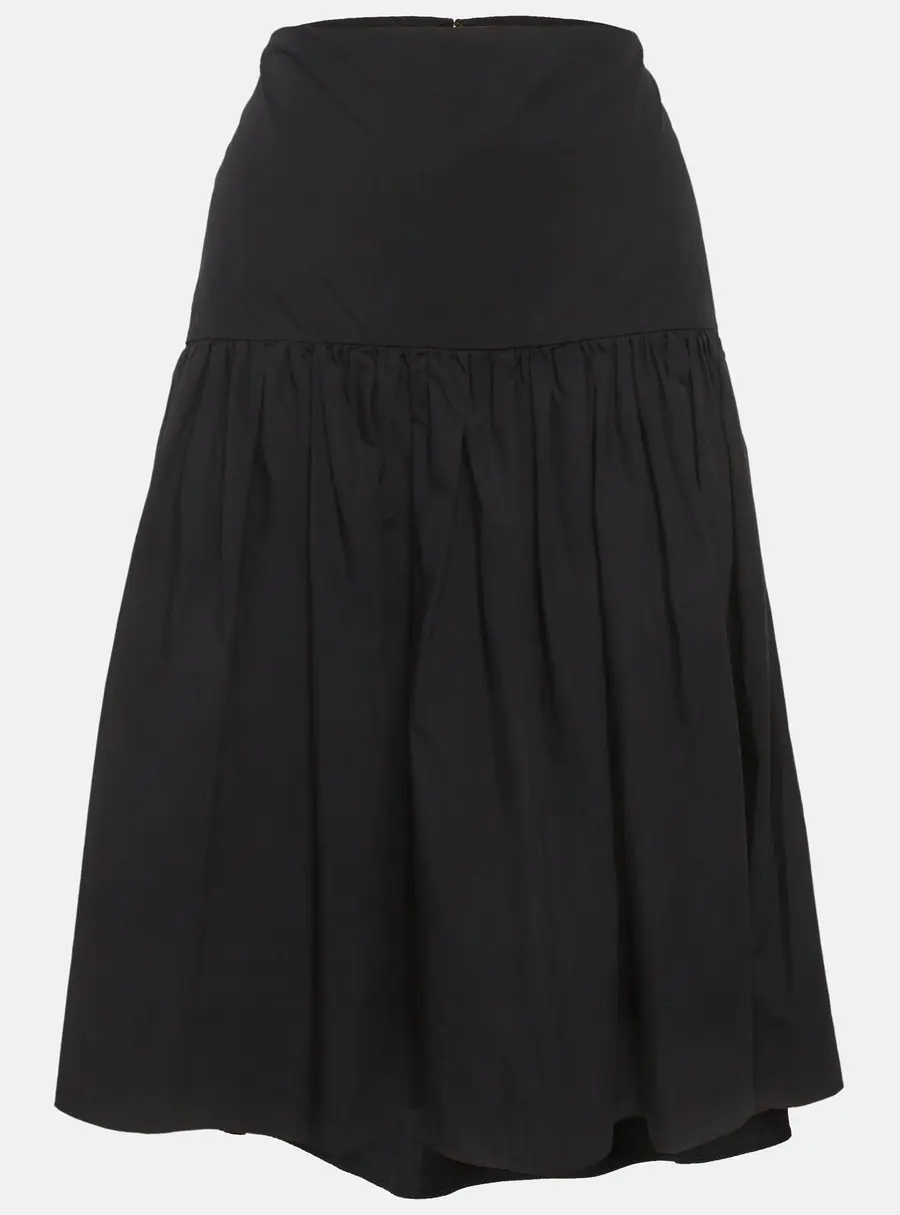 Lauren Ralph Lauren Black Cotton Flared Mini Skirt S
