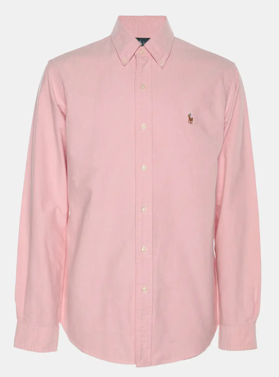Ralph Lauren Pink Cotton Long Sleeve Custom Fit Shirt M