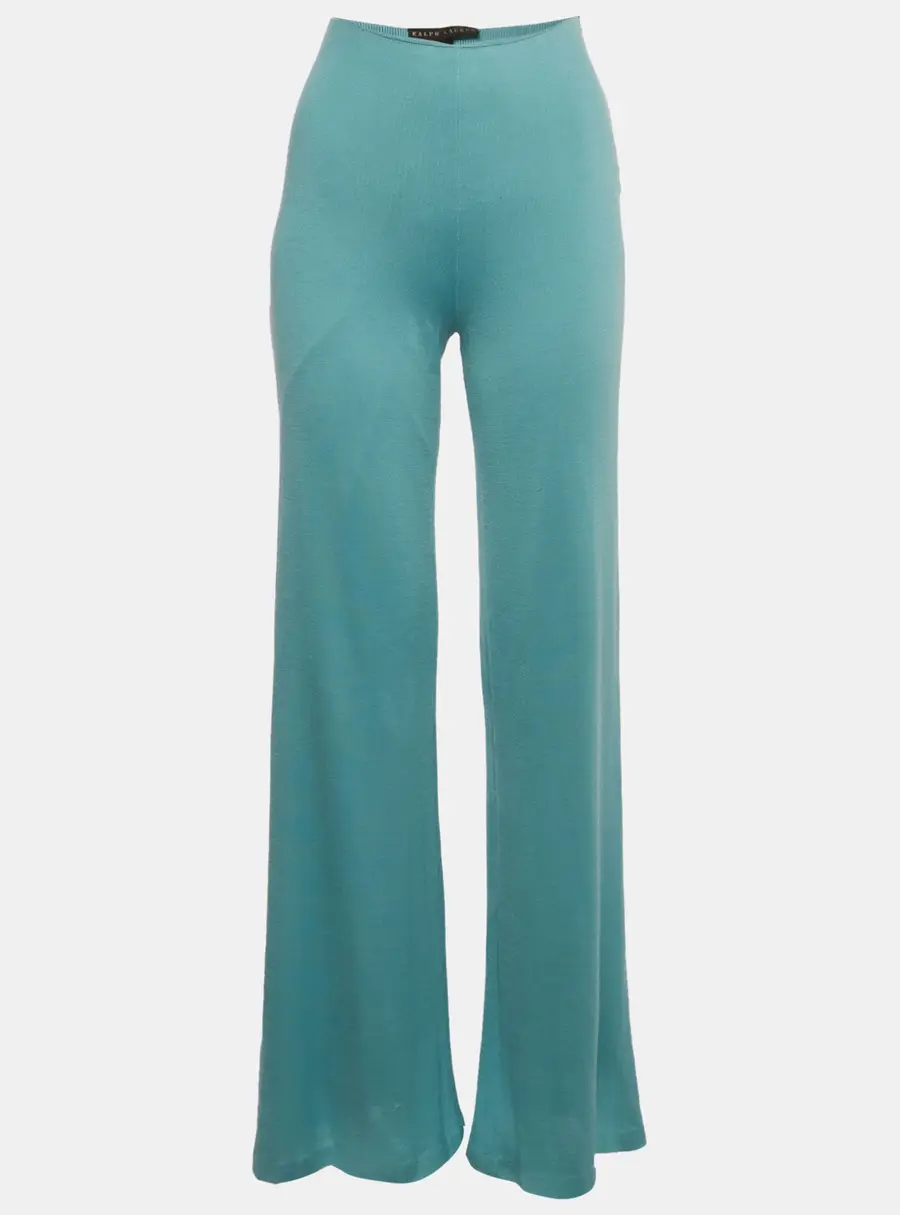 Ralph Lauren Turquoise Jersey Wide Leg Palazzo M