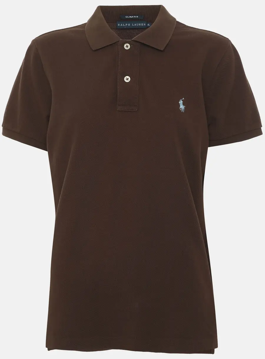Ralph Lauren Brown Cotton Pique Slim Fit Polo T-Shirt XL