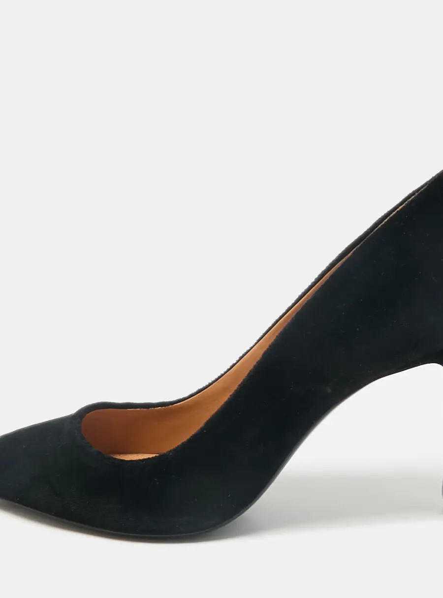 Ralph Lauren Black Velvet Pointed Toe Pumps Size 37.5