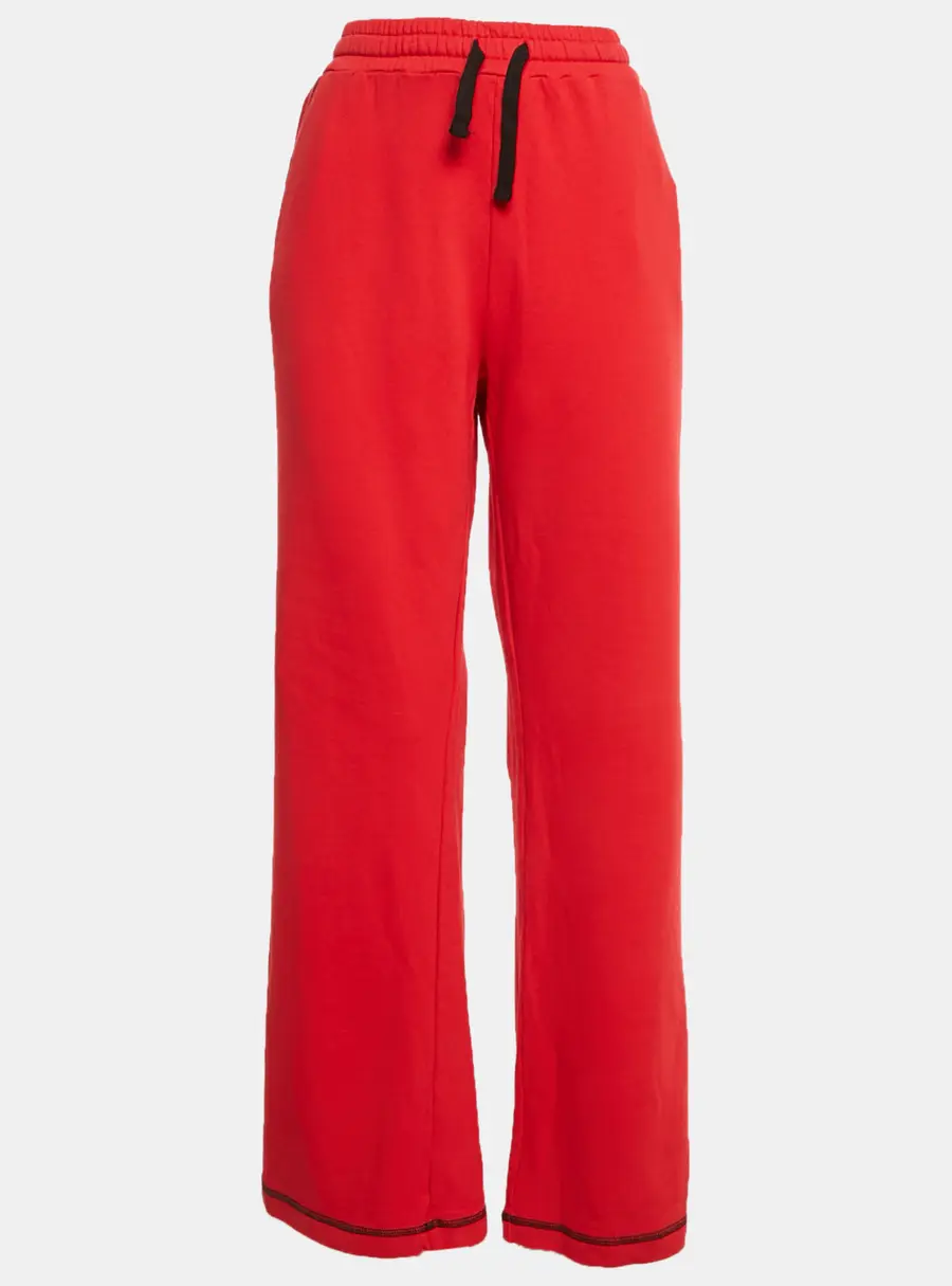 RED Valentino Red Cotton Flared Track Pants XL