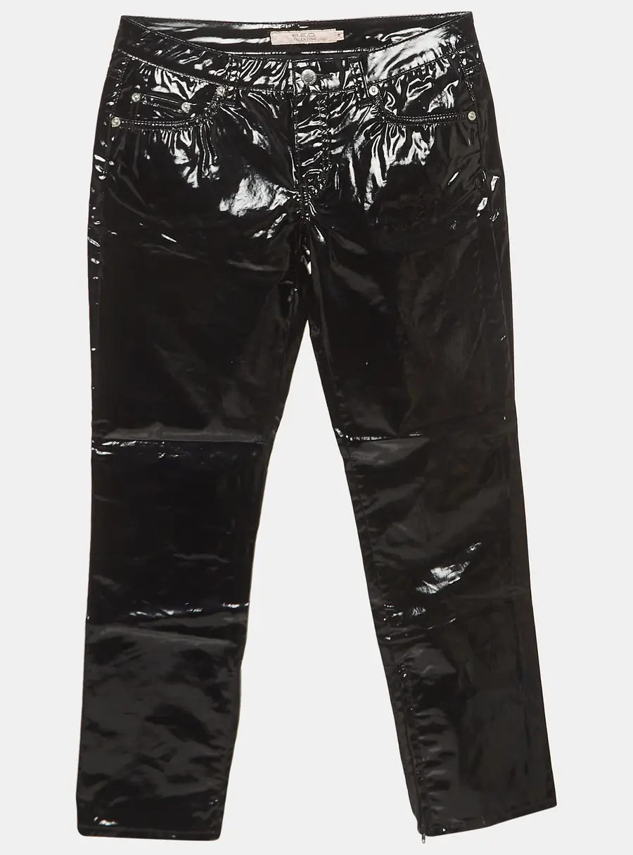 RED Valentino Black Synthetic Detailed Pocket Trouser M