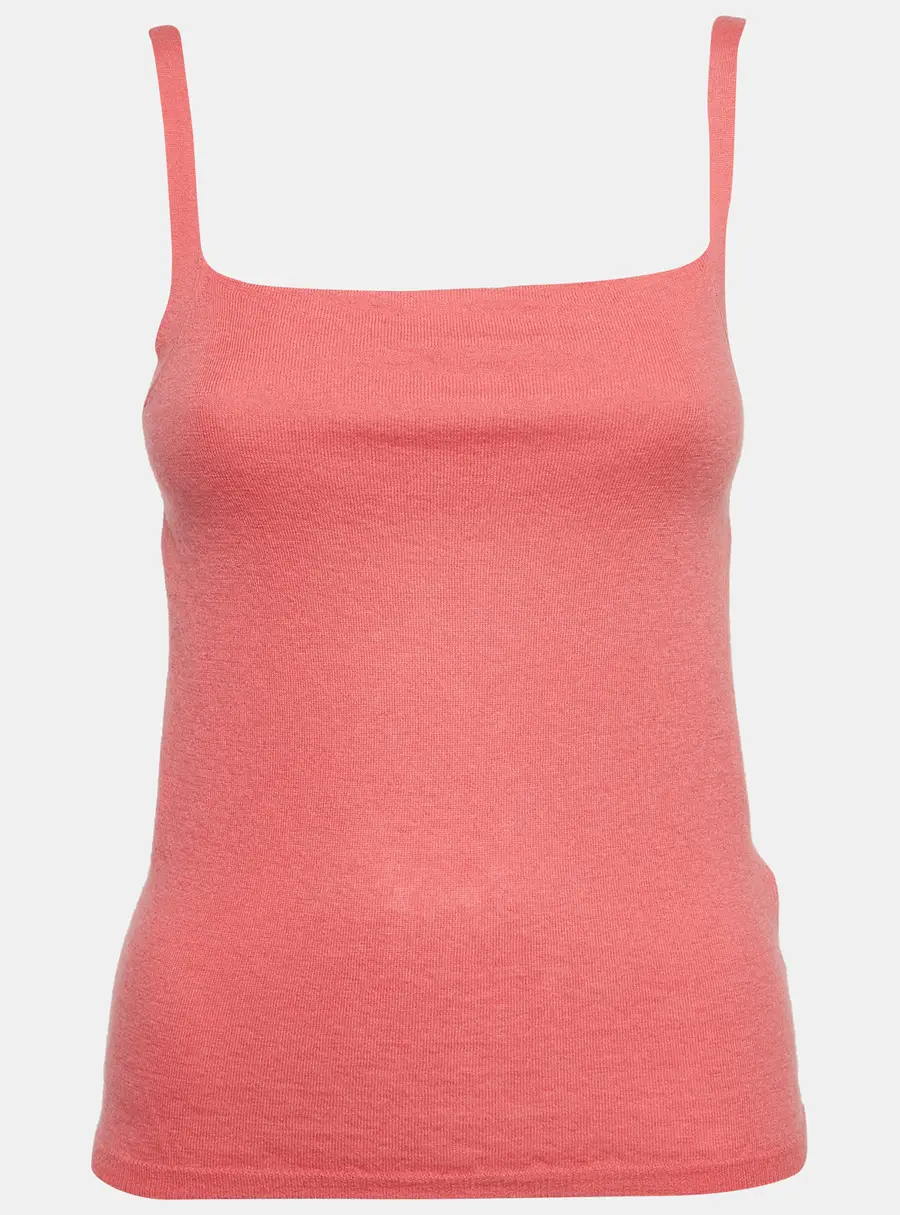 RED Valentino Pink Cashmere Knit Shoulder Strap Top M