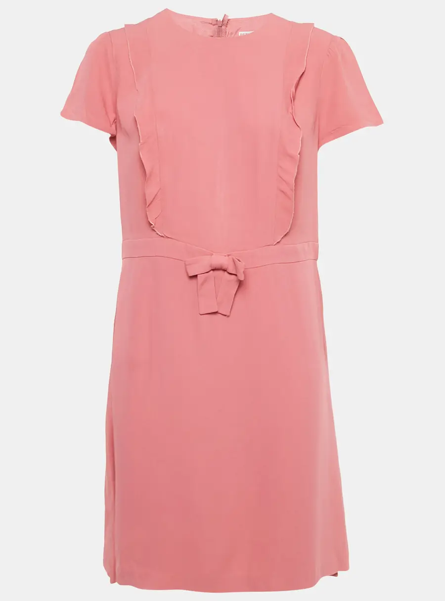 RED Valentino Pink Crepe Mini Dress L